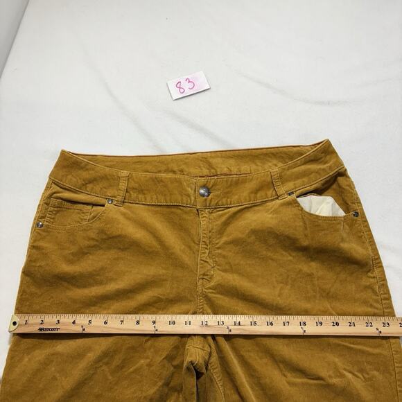 Lane Bryant Women’s 20 Corduroy Pants Straight Leg Mustard Yellow 29” Inseam - Picture 9 of 11